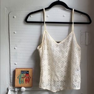American Eagle crochet lace tank top